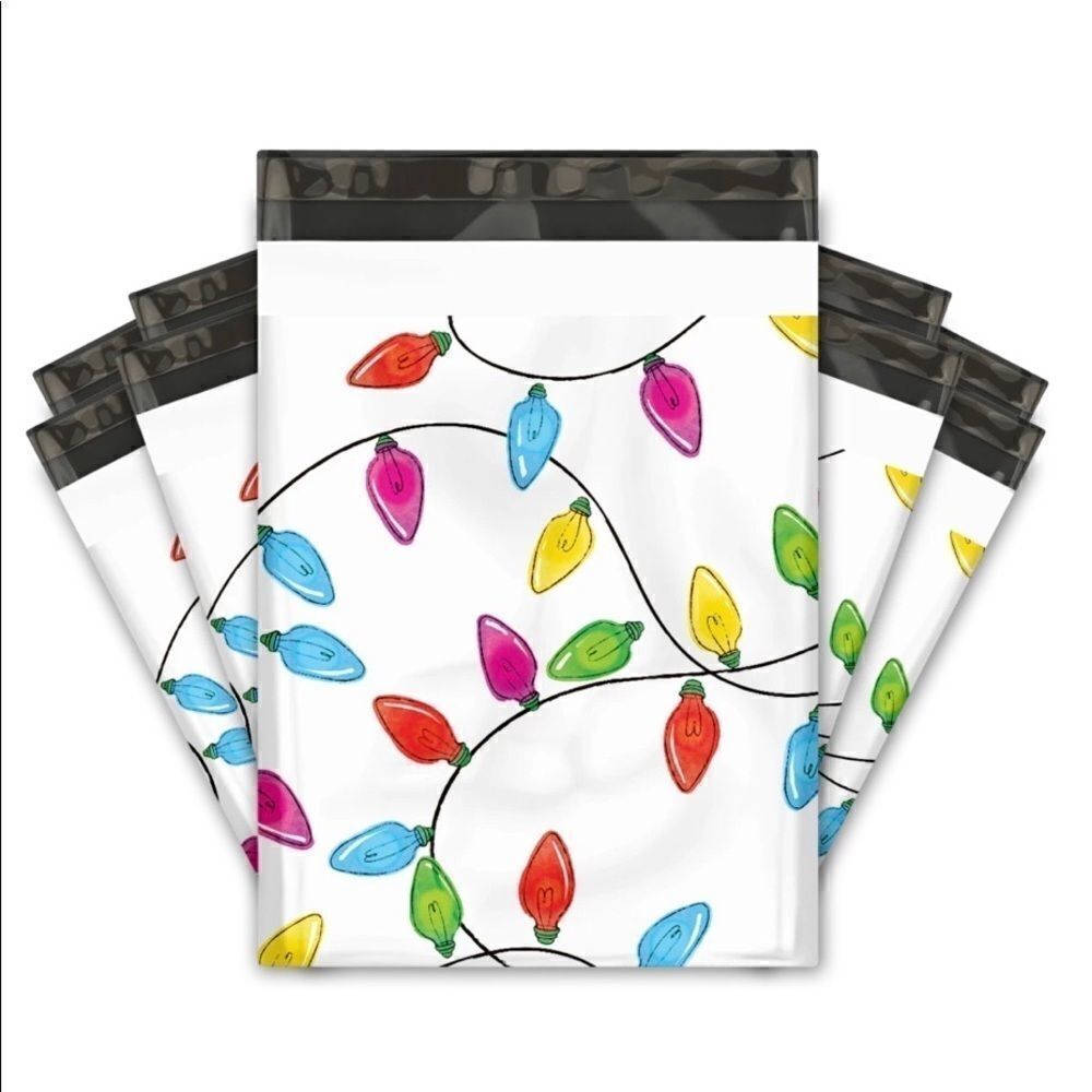 Poly mailers MIX 10x13 35 pieces 35 stickers 1.5” round diverse